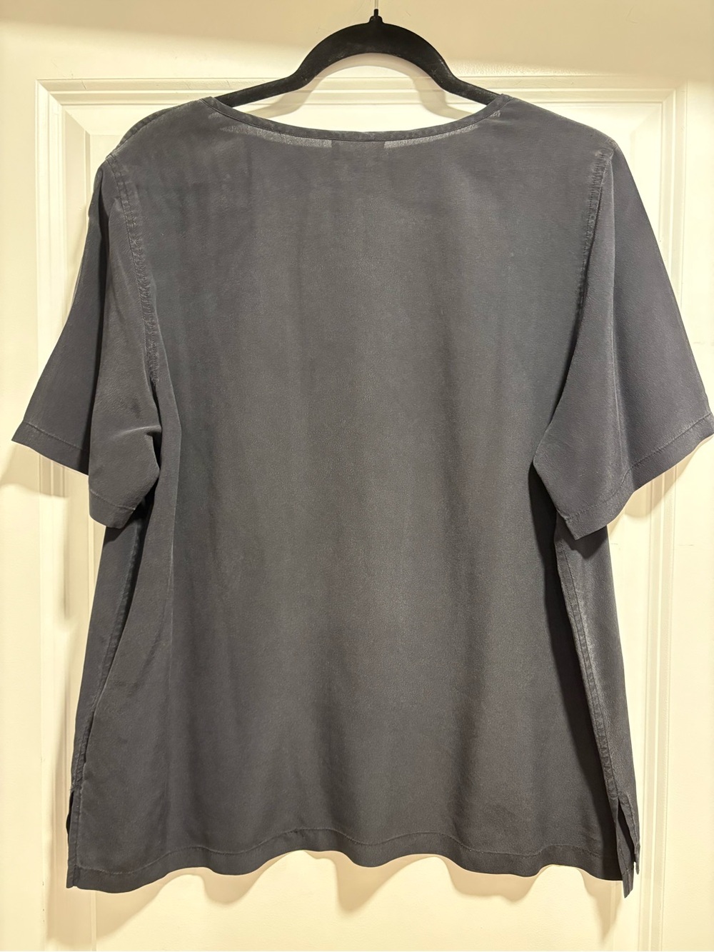 Ag Adriano Goldschmied Dark Gray Short Sleeve Blouse - Picture 2 of 6